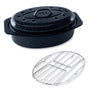 Lot Roaster 2 4 personnes avec grille Graniteware - Mathon - 1