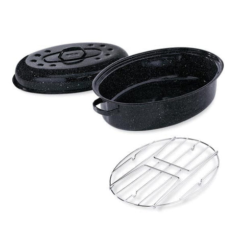 Lot Roaster 3 6 personnes avec grille Graniteware - Mathon - 1