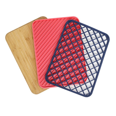 Set de 3 planches à découper, égouttoir et dessous de table Trilogy Trebonn - Mathon - 1