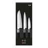 Set 3 couteaux 10 cm,15 cm,18 cm Wasabi Black Kai - Mathon
