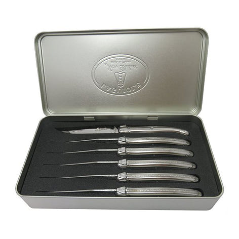 Coffret 6 couteaux à steak Laguiole inox Jean Dubost - Mathon - 1