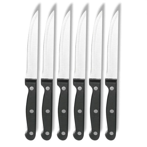 6 couteaux à steak lame lisse Lacor - Mathon