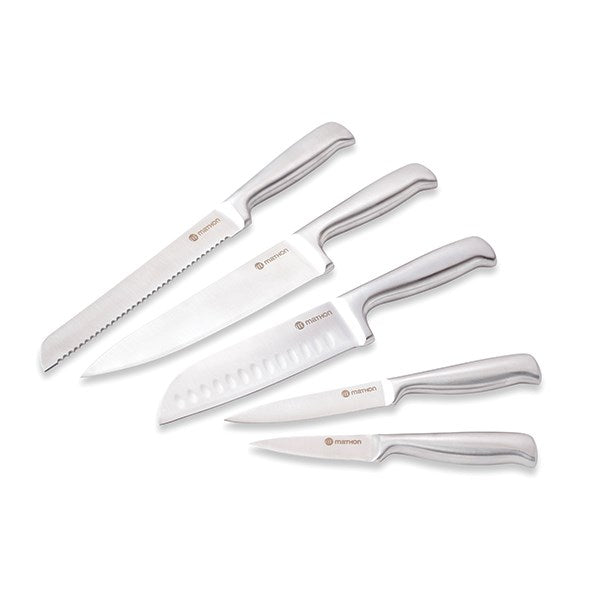 Set de 5 couteaux de cuisine en inox Mathon - Mathon - 5