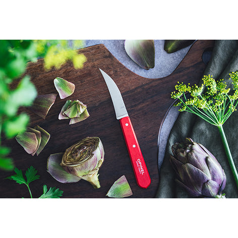 Couteau à légumes N°114 lame inox 7 cm rouge Opinel - Mathon - 2