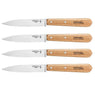 Lot 4 couteaux office N°112 lames lisses inox 10 cm couleur naturel Opinel - Mathon - 1