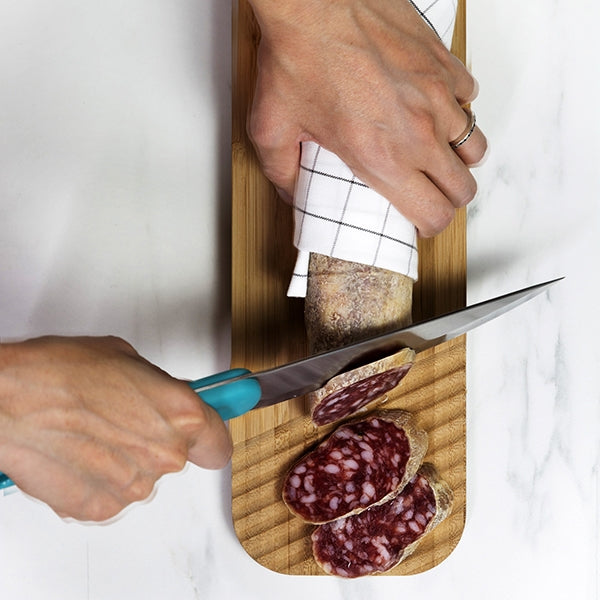 Planche à découper avec couteau à charcuterie intégré Trebonn - Mathon - 4