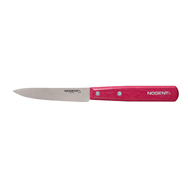 Couteau d’office lame lisse 9 cm bois de charme framboise Iconic Nogent - Mathon