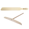 Set une spatule et un râteau en bois blanc spécial crêpes Mathon - Mathon - 1