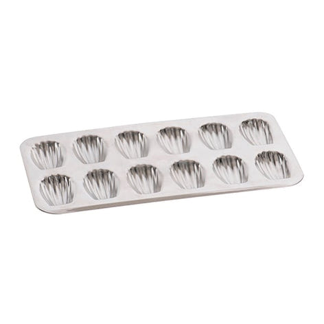 Plaque de 12 madeleines en fer blanc Gobel - Mathon - 1