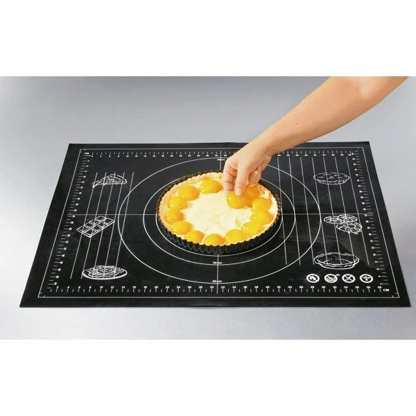 Lot tapis de pâtisserie multi-diamètres et rouleau anti-adhérent 45 cm Mathon - Mathon - 3