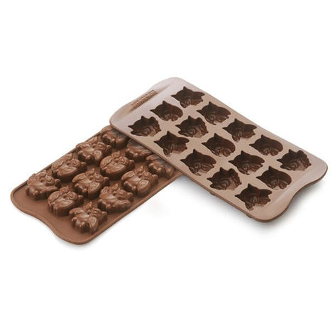 Moule en silicone 12 chocolats chouette Silikomart - Mathon - 2