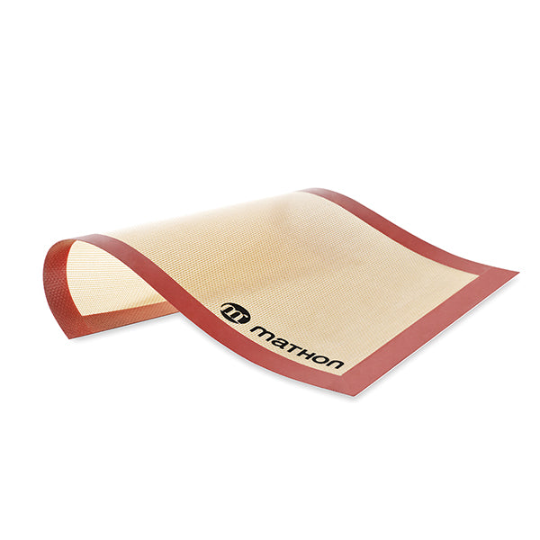Lot 2 plaques à pâtisserie micro-perforée en aluminium et 2 tapis de cuisson en silicone et fibre de verre professionnels 40 cm Mathon - Mathon - 4