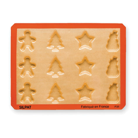 Plaque de 12 empreintes Noël Silpat - Mathon - 1