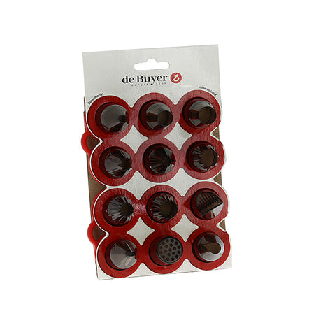 Coffret 12 douilles Tritan Mix avec support De Buyer - Mathon - 1
