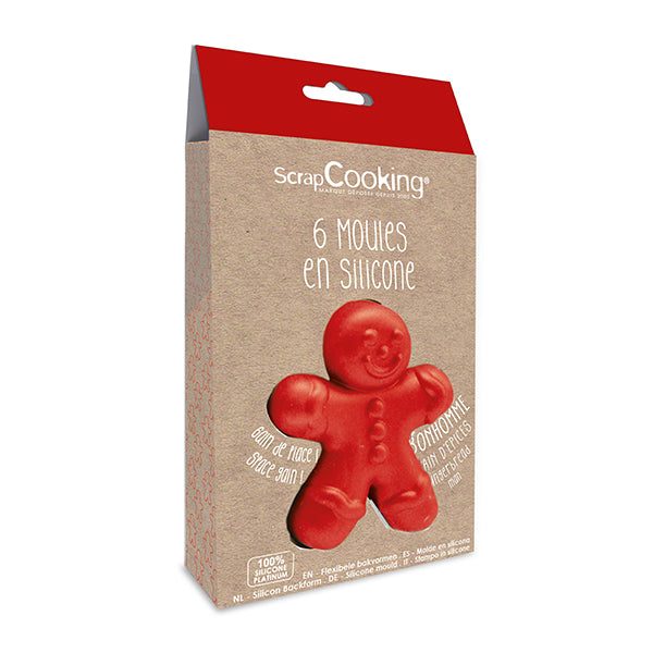 6 moules en silicone Bonhomme pain d’épices Scrapcooking - Mathon - 3
