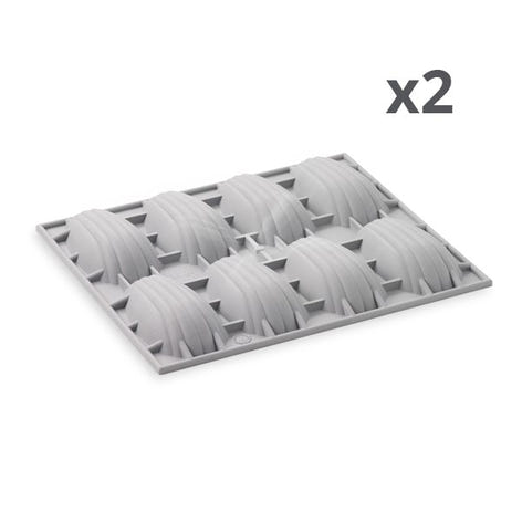 Lot de deux plaques 8 madeleines De Buyer - Mathon - 1