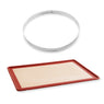 Lot tapis plaque de cuisson 39,7 x 29,5 cm et cercle à tarte perforé 28 cm Mathon - Mathon - 1