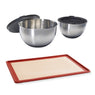 Lot tapis plaque de cuisson 39,7 x 29,5 cm et 2 bols pâtissiers inox 20 et 24 cm Mathon - Mathon - 1