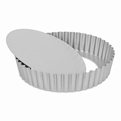 Moule à tarte fond amovible acier revêtu 25 cm Patisse - Mathon