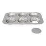 Moule 6 tartelettes acier revêtu fond amovible 10 cm Patisse - Mathon
