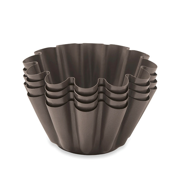 Set 4 moules briochettes acier revêtu 13 cm Mathon - Mathon - 2