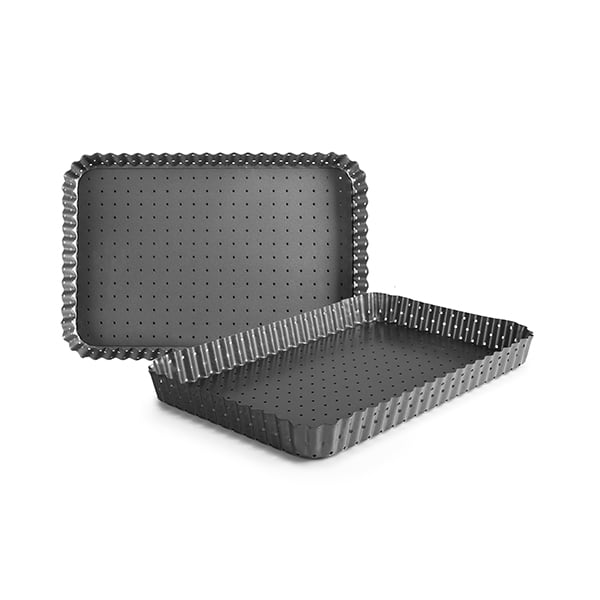 Moule rectangle perforé en acier 31 x 21 cm Ibili - Mathon - 1