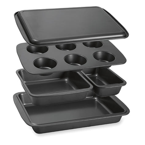 Set de 5 moules à gâteau empilables en acier antiadhérent Mathon - Mathon - 1