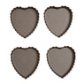 Set de 4 moules à tartelette coeur revêtement antiadhérent 11 cm Mathon - Mathon - 2