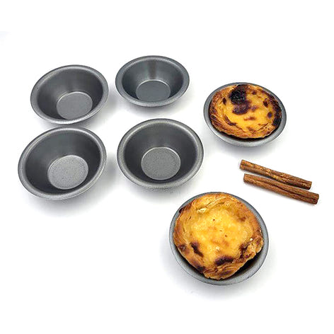 6 moules Pasteis de Nata aluminium revêtu 8 cm - Mathon - 2