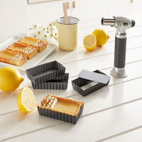 Lot de 8 moules à tartelettes à fond amovibles Mathon - Mathon - 2