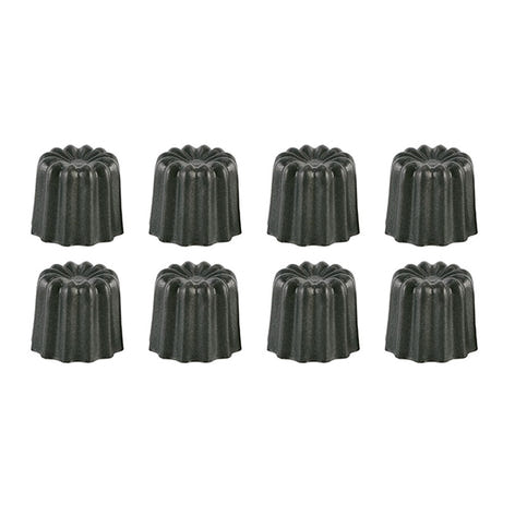 Lot de 8 moules à canelés en aluminium anti-adhésif 4,5cm Patisse - Mathon - 1