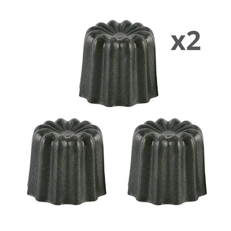 Lot de 6 moules à canelés en aluminium anti-adhésif 5,5 cm Patisse - Mathon