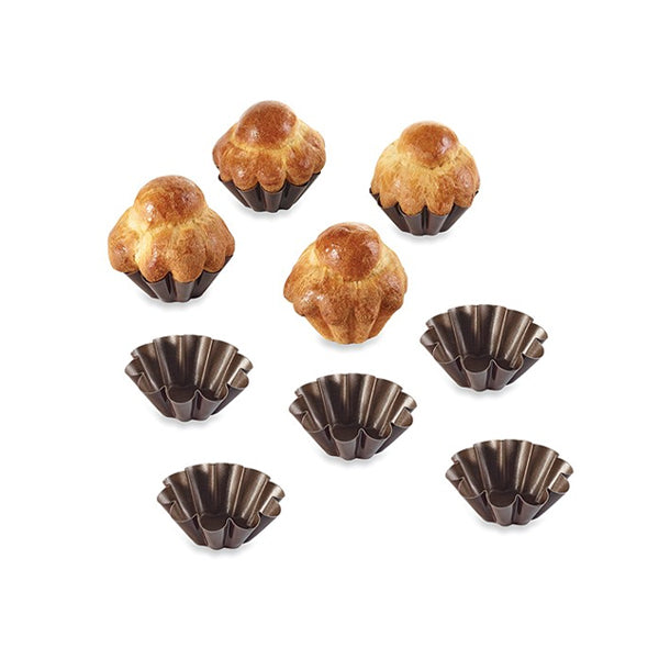 Lot de 8 moules à briochettes 6 cm Gobel - Mathon - 3