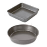 Lot 2 moules à manqué rond et carré acier revêtement antiadhérent 23 cm Mathon - Mathon - 2