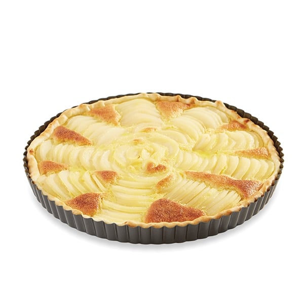 Lot 2 moules à tarte acier revêtu bords cannelés 24,5 et 28 cm Mathon - Mathon - 3