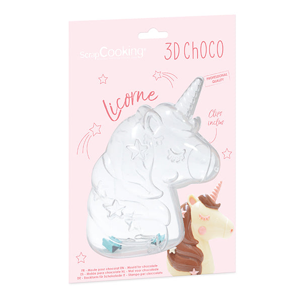 Moule à chocolat 3D Licorne Scrapcooking - Mathon - 1