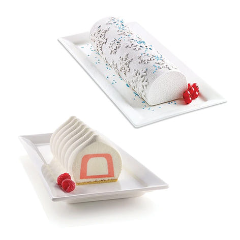 Lot kit pour bûche glacée Frozen et moule à insert Silikomart - Mathon - 1