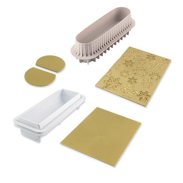 Lot kit pour bûche glacée Frozen et moule à insert Silikomart - Mathon - 2