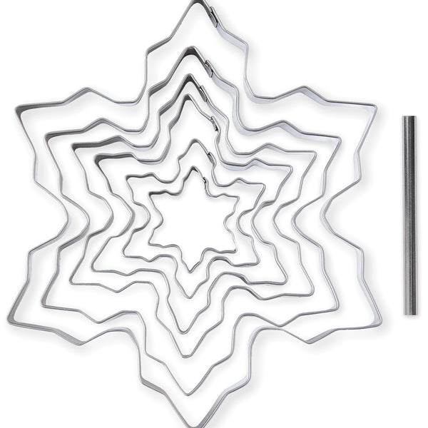 Set de 6 découpoirs flocons multitailles et tube de perforation  Mathon - Mathon - 6