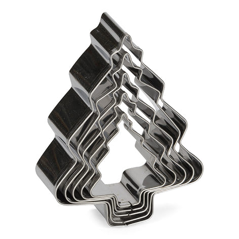 Set de 5 emporte-pièces sapin inox Patisse - Mathon