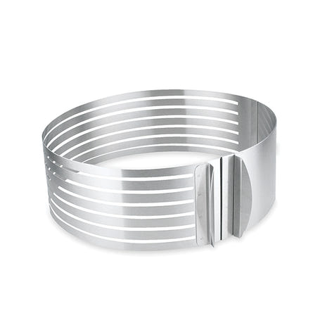 Cercle à trancher génoise extensible en inox 24 à 30 cm Mathon - Mathon - 2