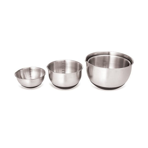Lot 6 bols en inox gradués avec base silicone 10,5 à 24 cm Mathon - Mathon - 2