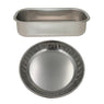 Lot moule à cake rectangulaire 30 cm et moule à tarte rond 28 cm en acier inoxydable  Steel Pan - Mathon - 1