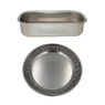 Lot moule à cake rectangulaire 25 cm et moule à tarte rond 24 cm en acier inoxydable  Steel Pan - Mathon - 1