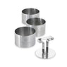 Lot de 4 pinces à dresser de précision et de 3 cercles de présentation avec poussoir en inox Mathon - Mathon - 5