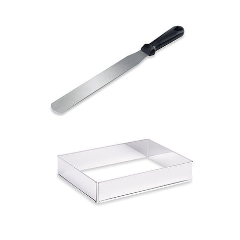 Lot rectangle à gâteau extensible et spatule à gâteaux Mathon - Mathon - 1
