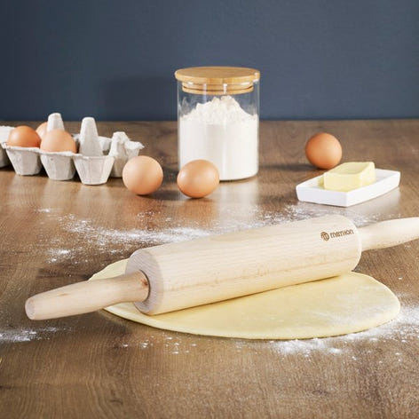 Rouleau à pâtisserie en hêtre avec poignées 38 cm Mathon - Mathon - 2