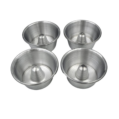 4 mini moules à savarin aluminium 8 cm - Mathon - 1