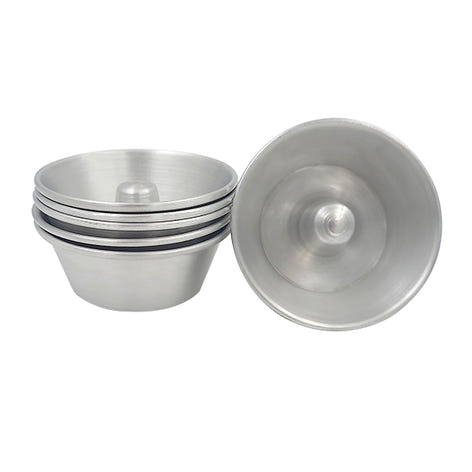 6 mini moules à savarin aluminium 8 cm - Mathon - 1