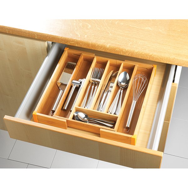 Range-couverts extensible en bambou 5 à 7 compartiments Wenko by Maximex - Mathon - 1